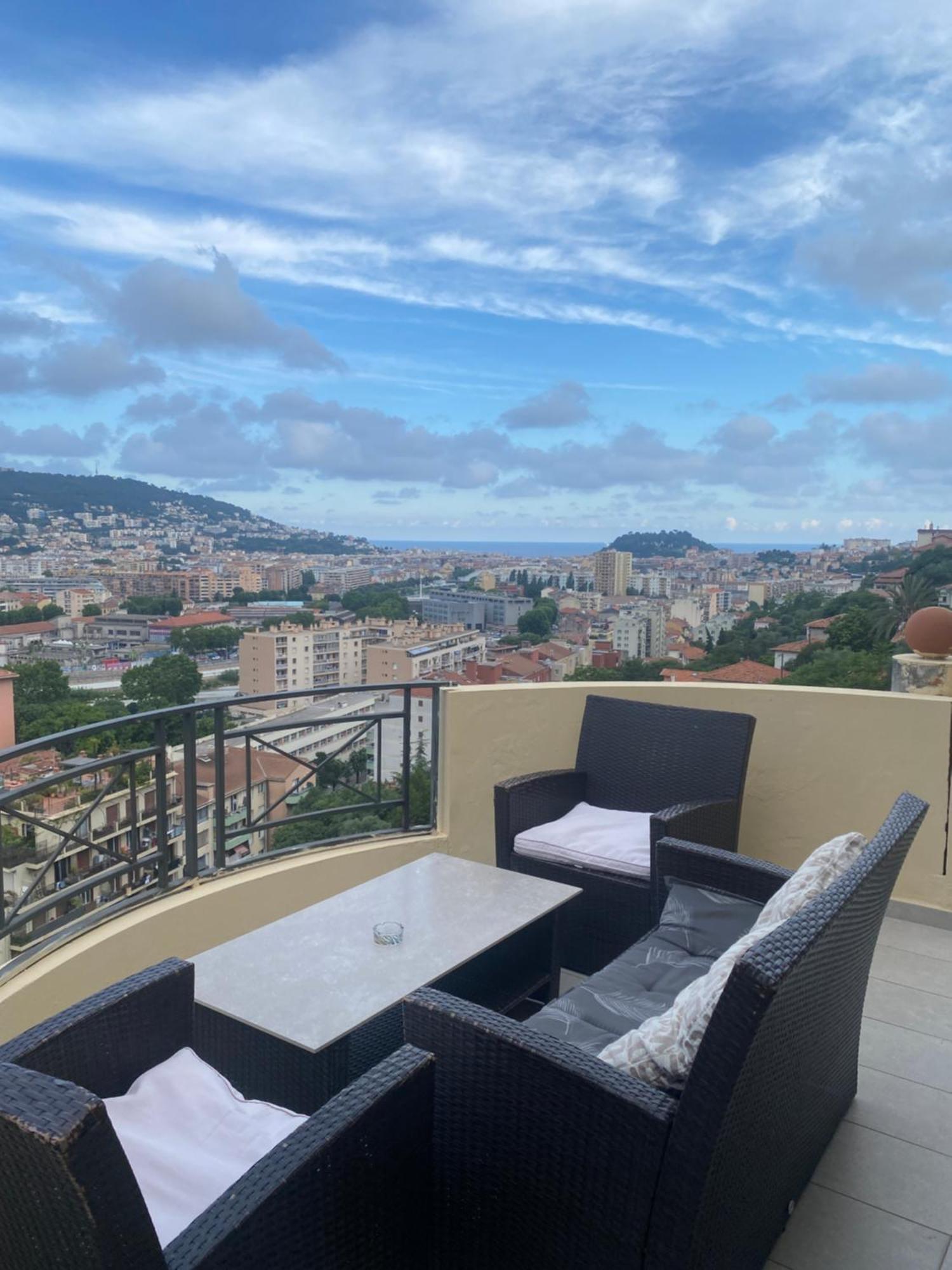Appartement-Nice 01 Vue Mer - Panoramique Wifi-Parking المظهر الخارجي الصورة